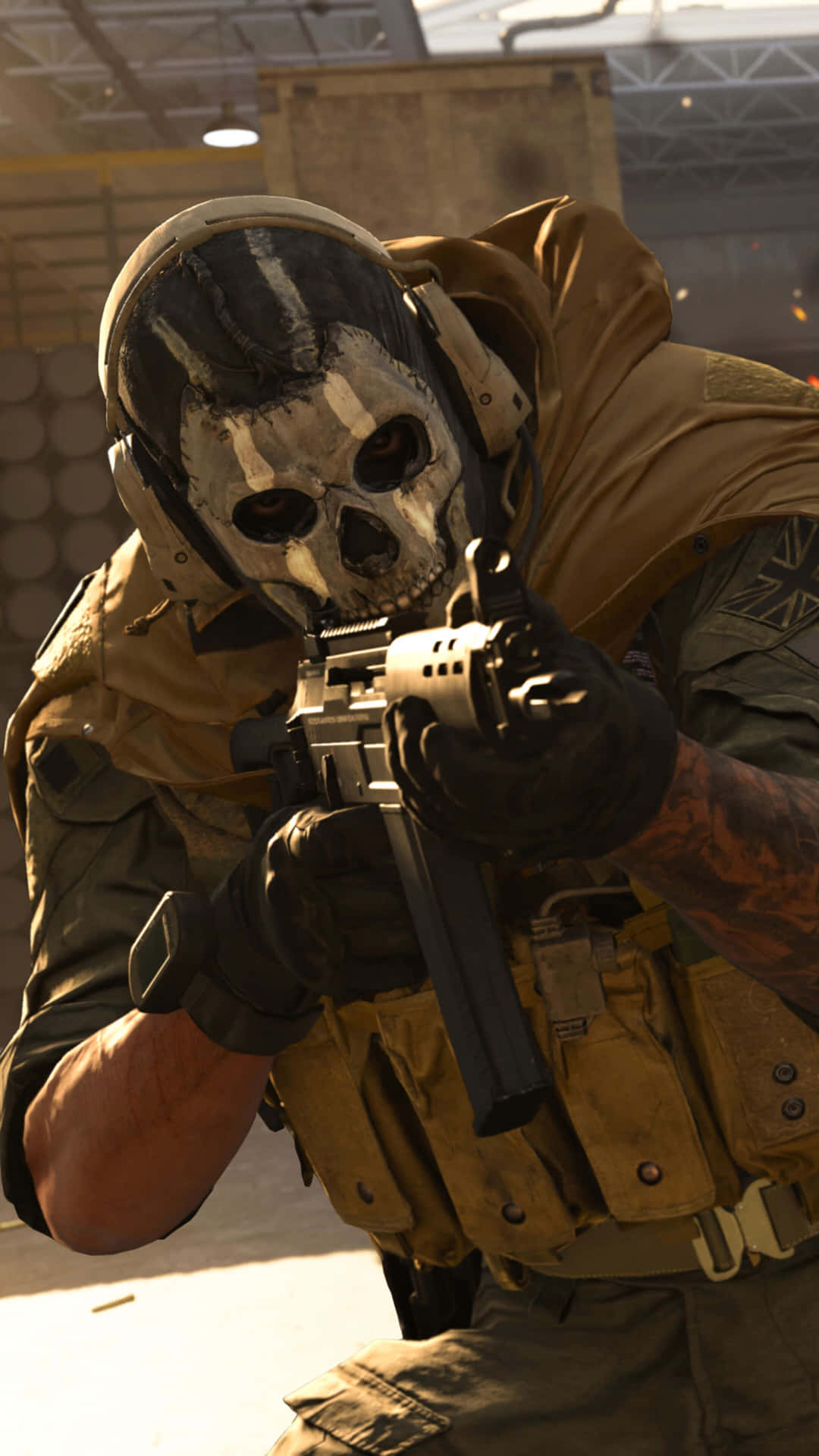 Call Of Duty Modern Warfare Ghost Character Iphone Background