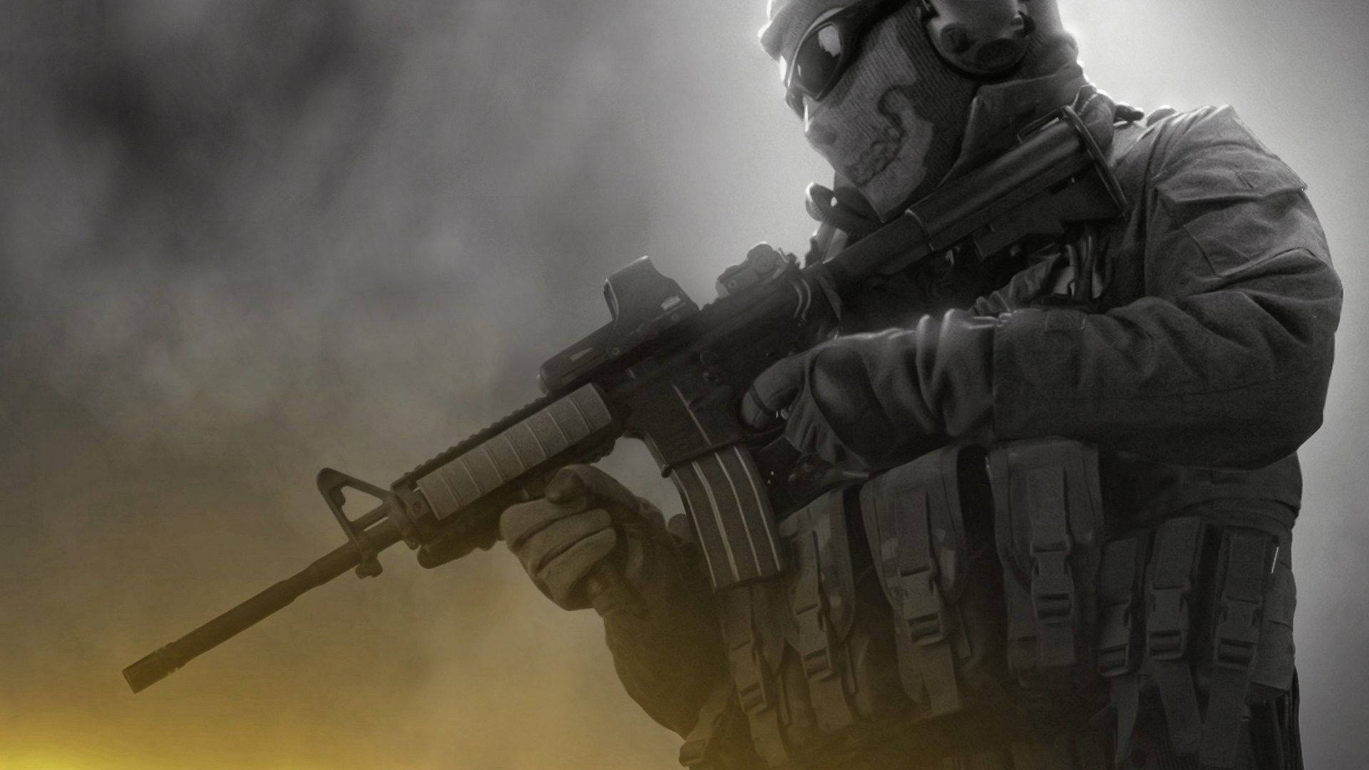 Call Of Duty Modern Warfare Monochrome Background