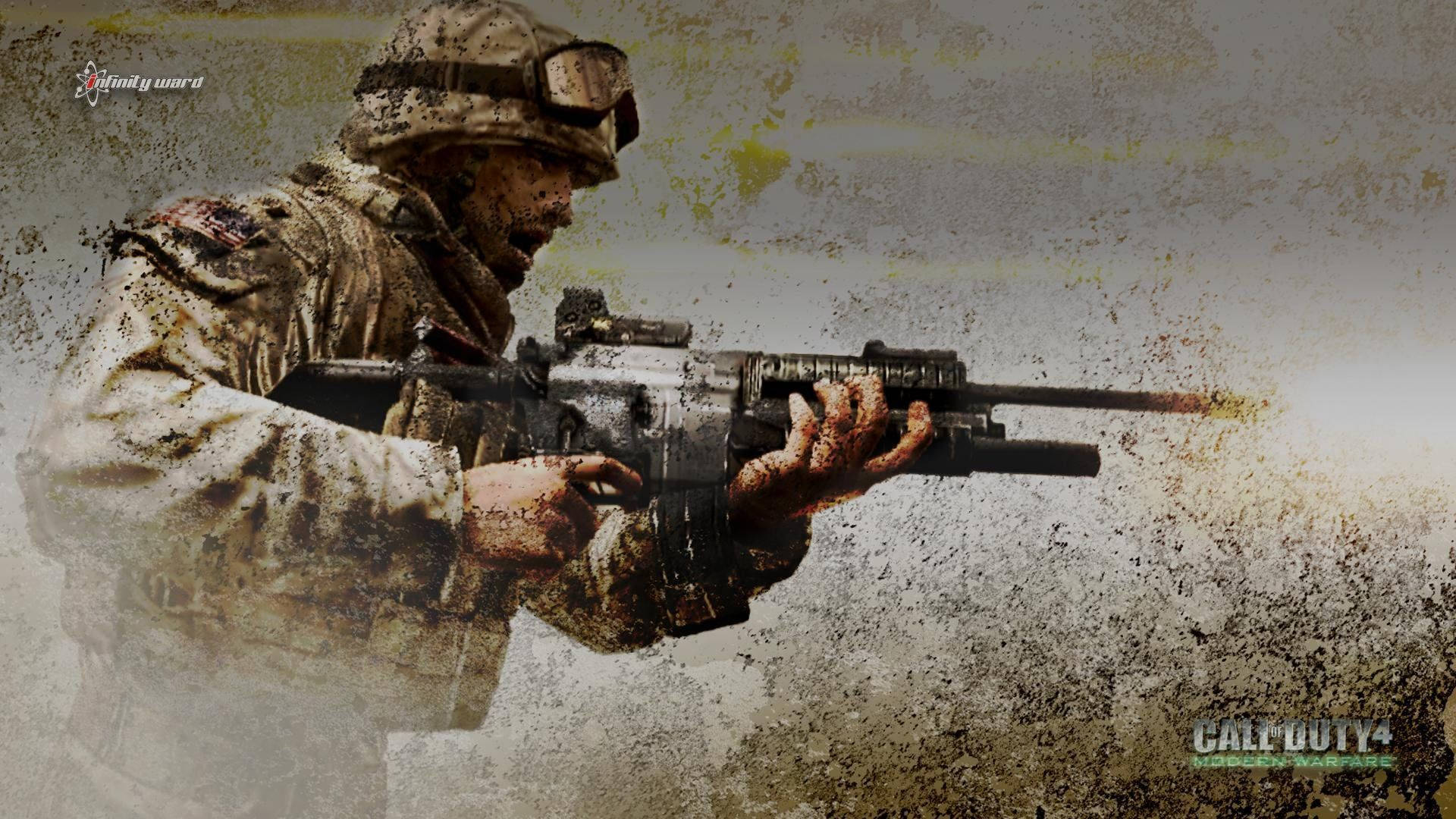 Call Of Duty Modern Warfare Stained Poster Background