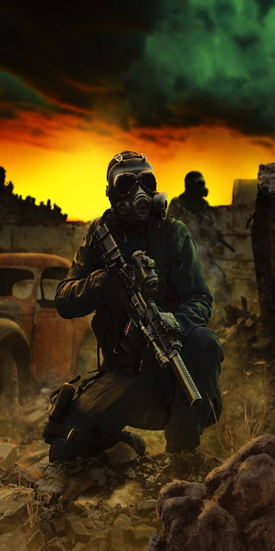 Call Of Duty Phone Orange Sky Background