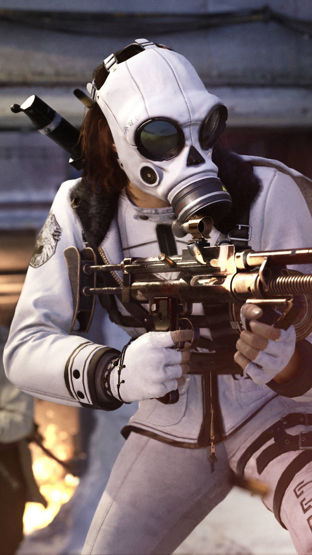 Call Of Duty Vanguard Gas Mask Portrait Background