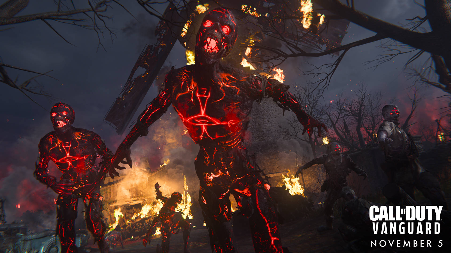 Call Of Duty Vanguard Magma Zombie Enemy Background