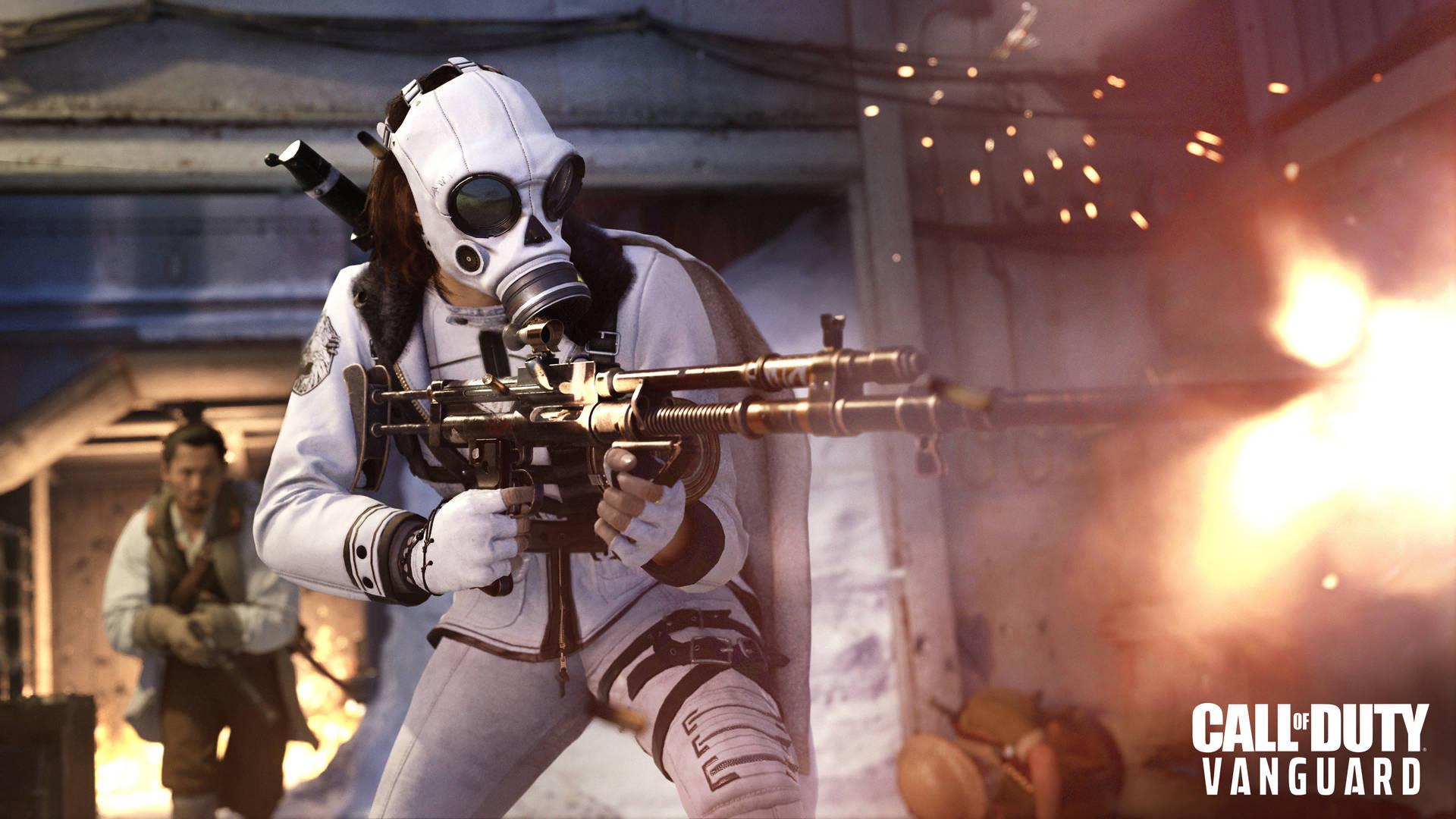 Call Of Duty Vanguard White Masked Sniper Background