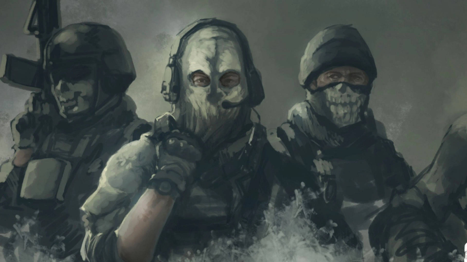 Call Of Duty Warzone 4k Masked Enemies Background