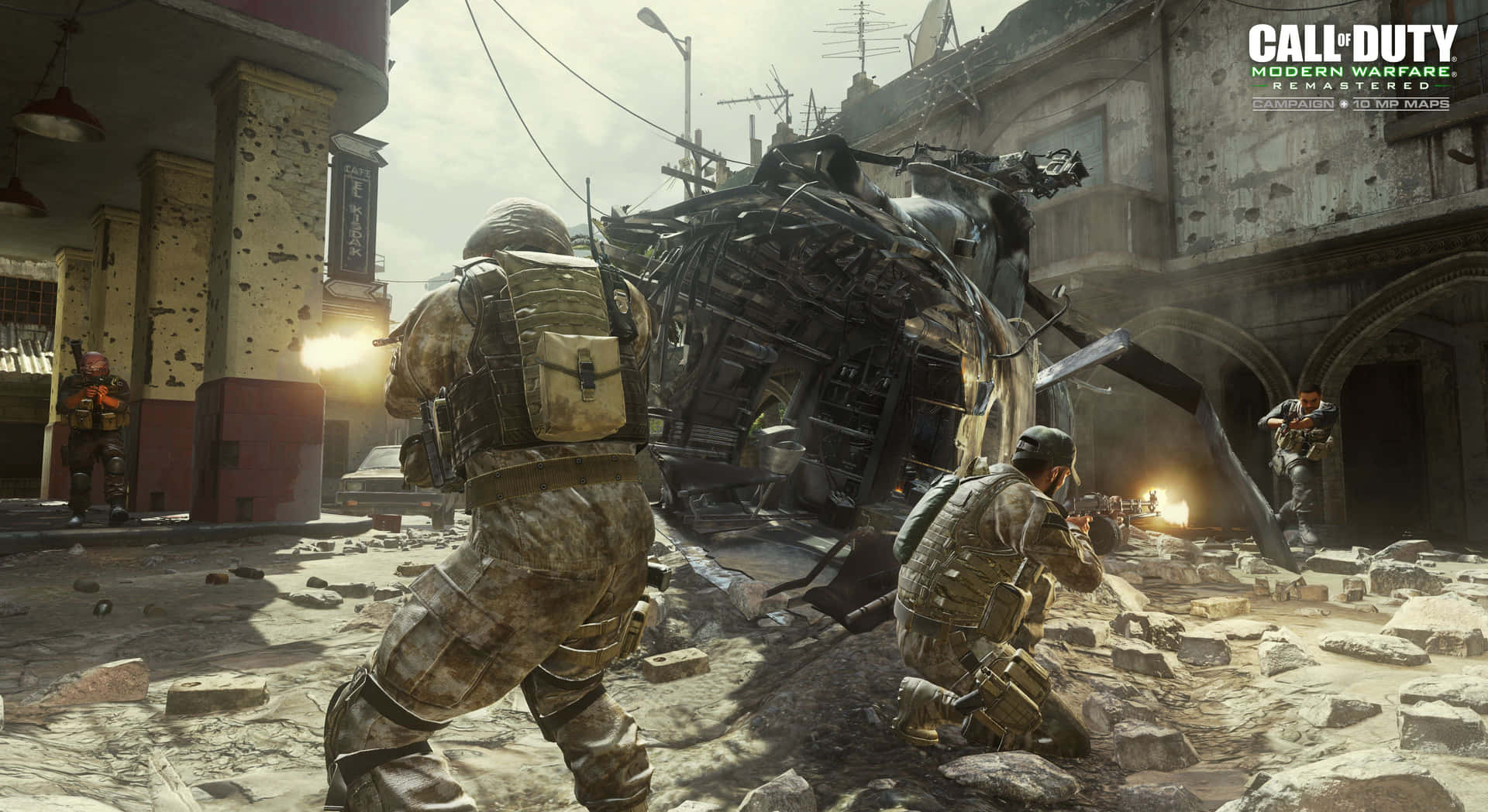 Callof Duty Modern Warfare Combat Scene Background