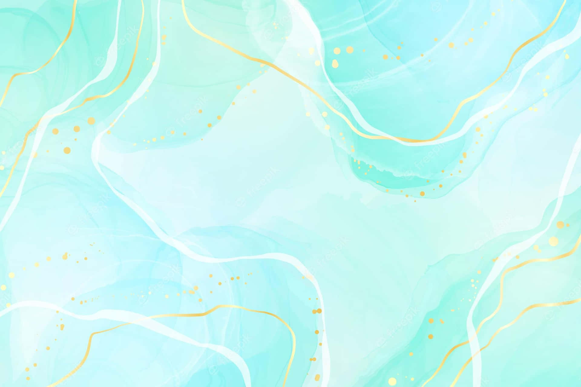 Calm And Cold: Mint Green Marble Background