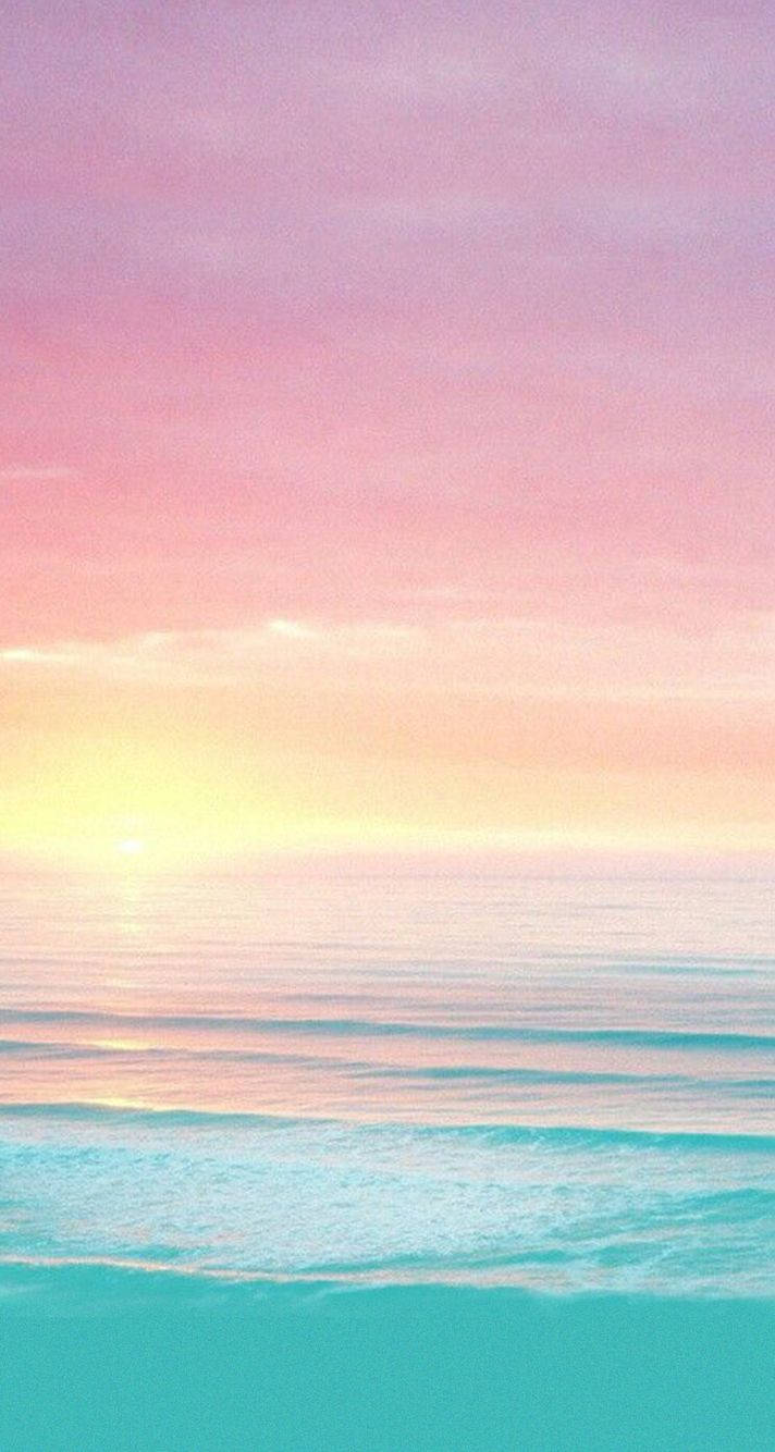 Calm And Serene Pink Sunset Background