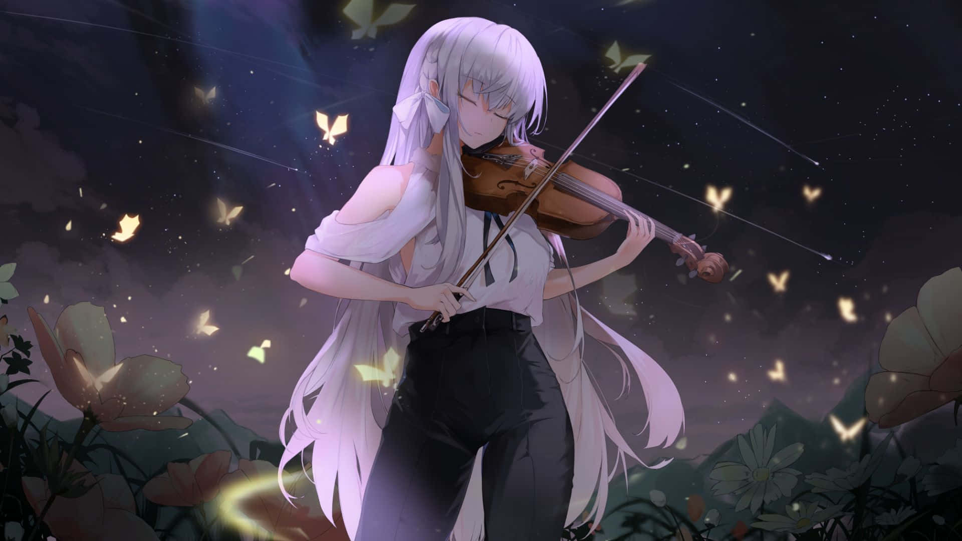 Calm Anime Playing Violin