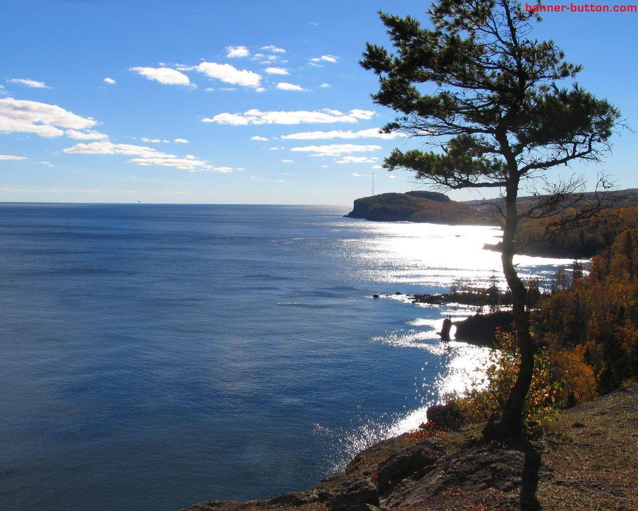 Calm Morning At Lake Superior Background