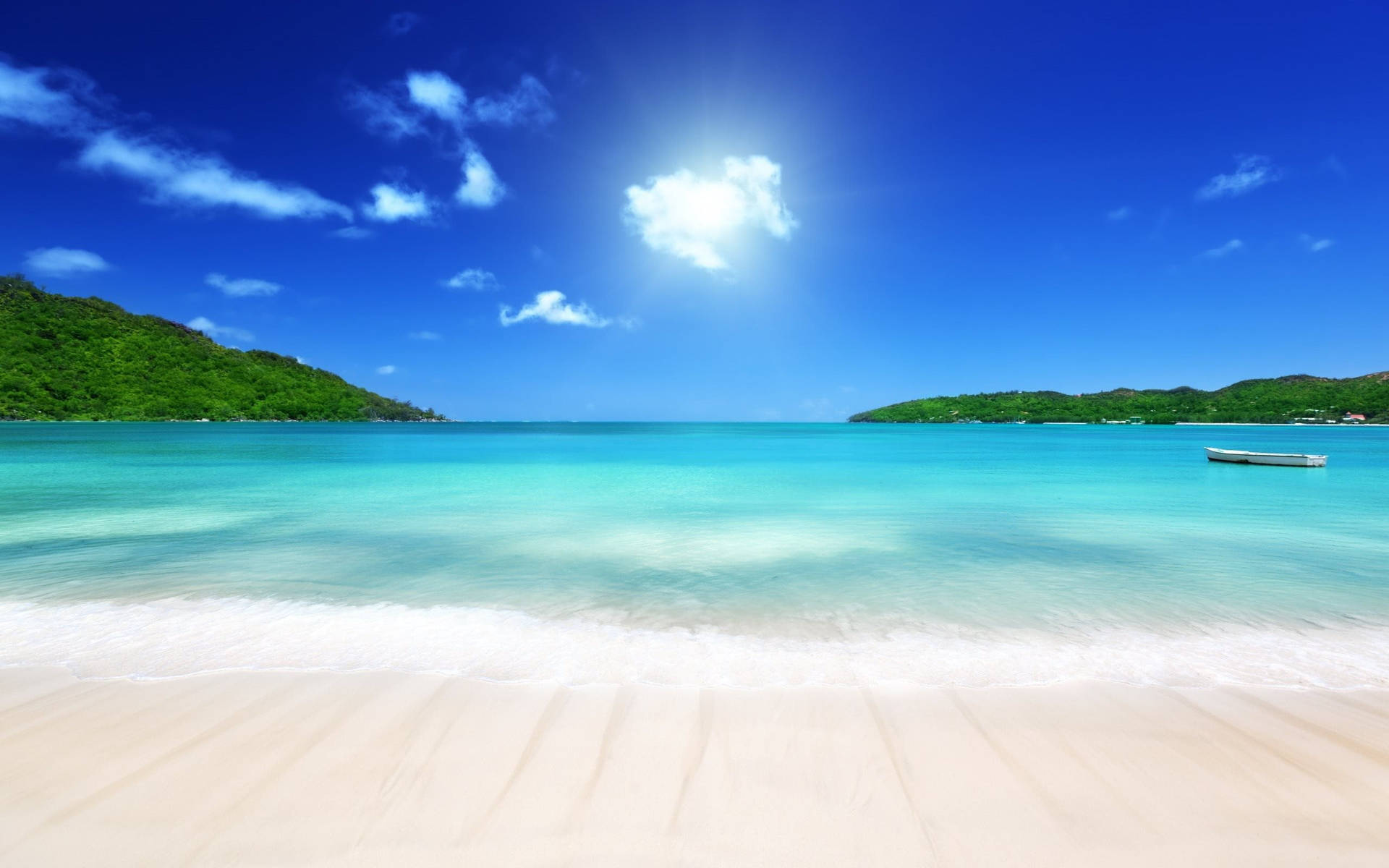 Calm Sea Tropical Desktop Background