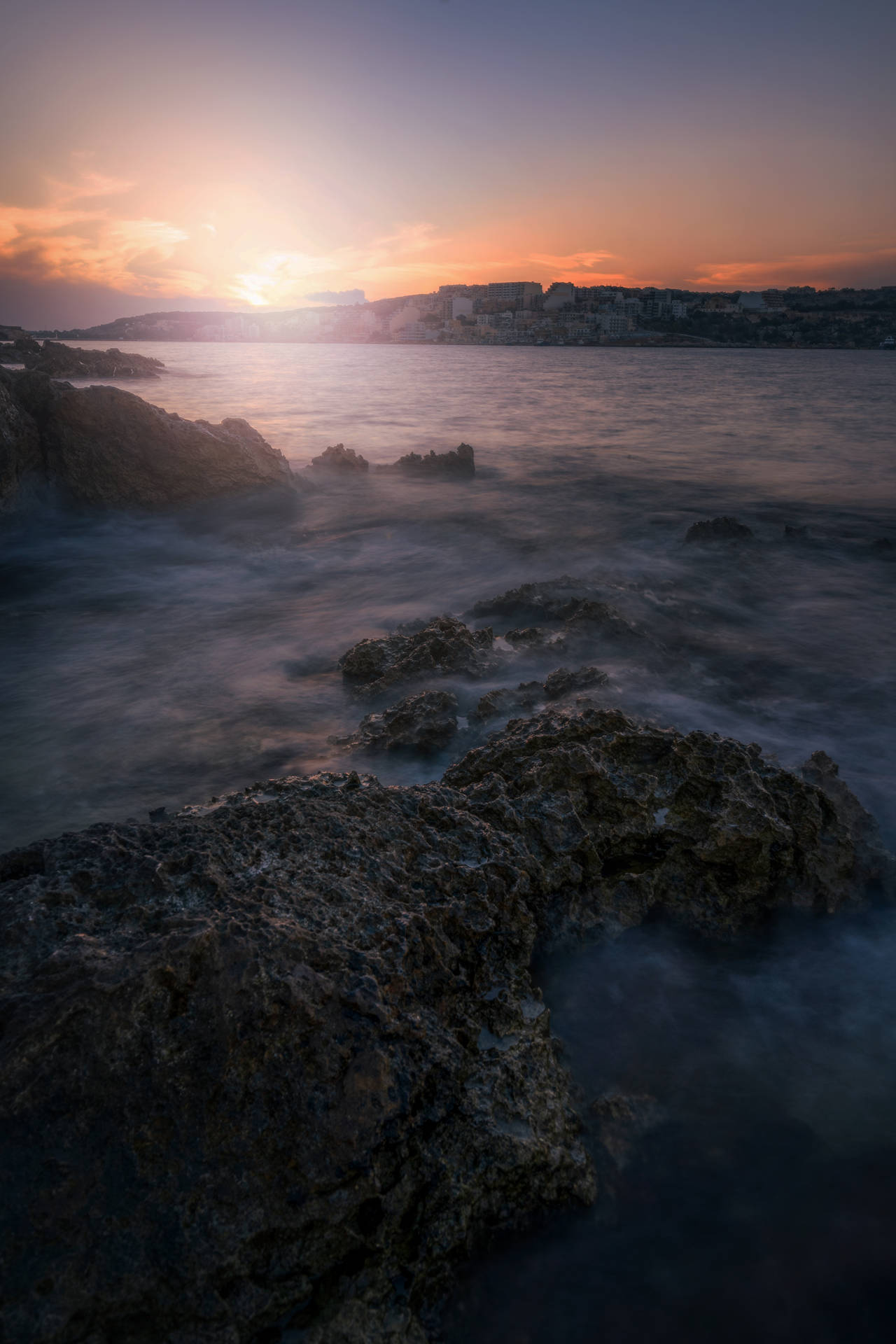 Calm Sunset Malta Background
