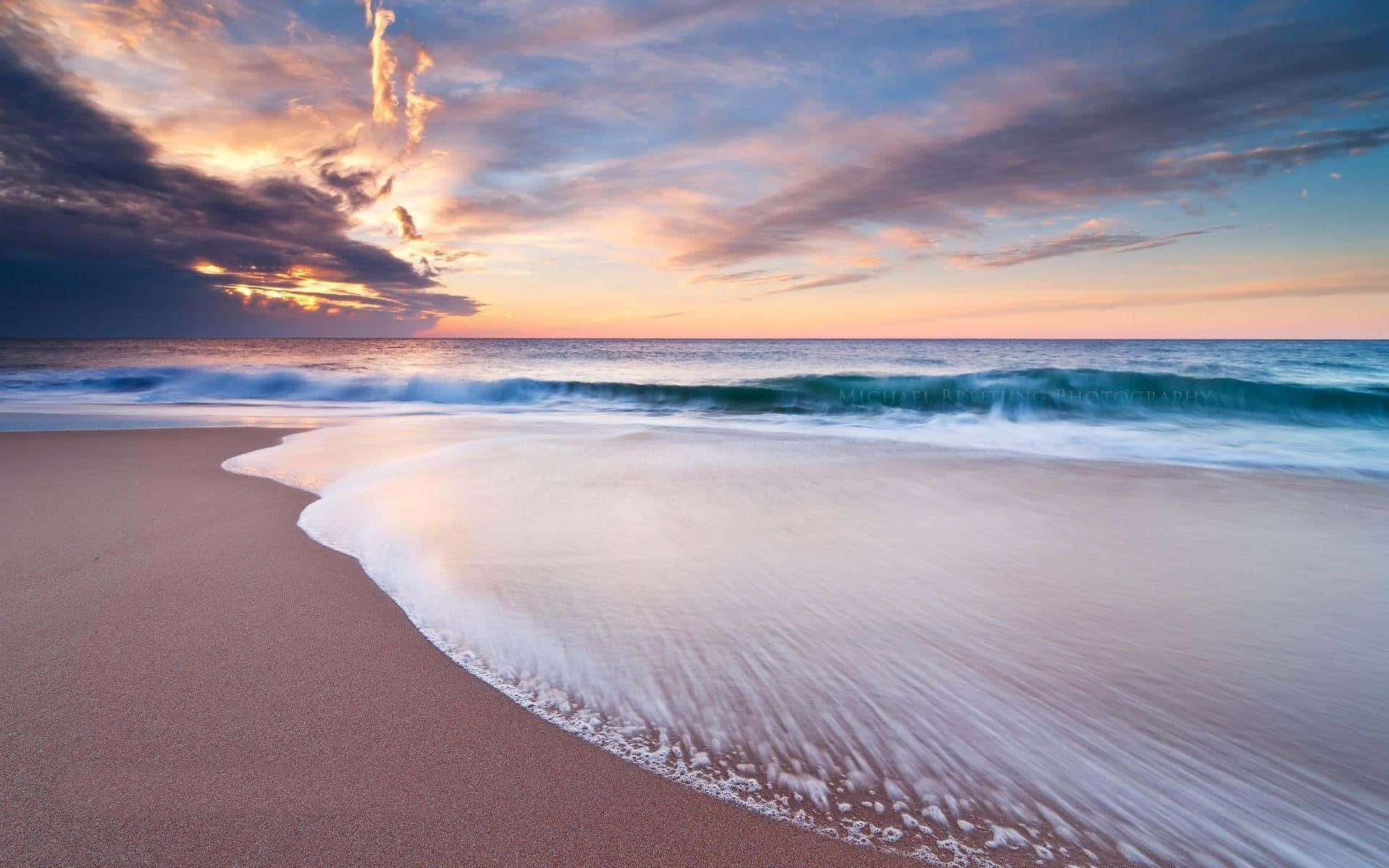 Calming Desktop Beach Pink Sand Background