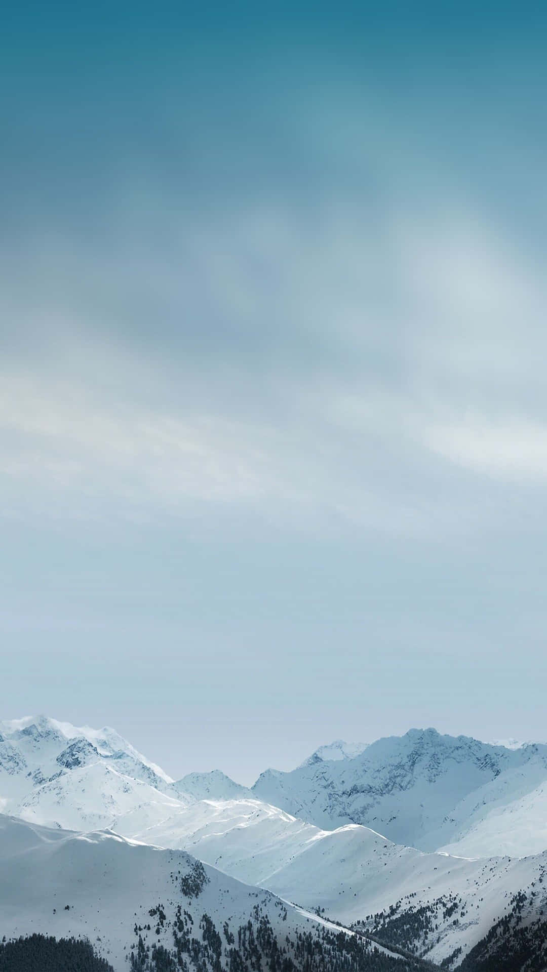Calming Iphone Snowy Mountains Background