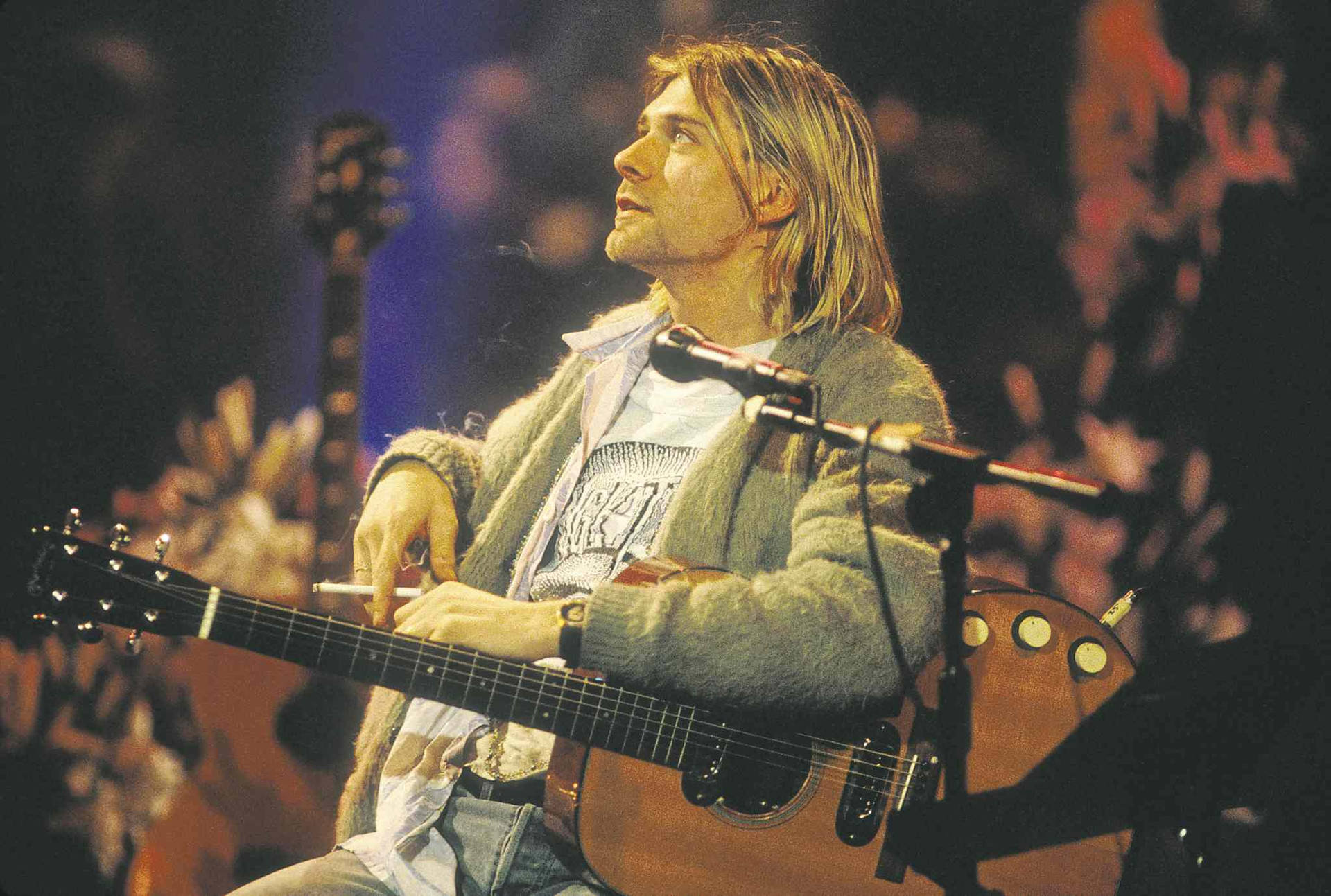 Calming Kurt Cobain Photo Background