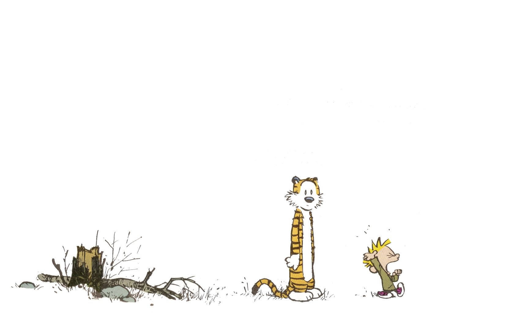 Calvin And Hobbes Cut Tree Background