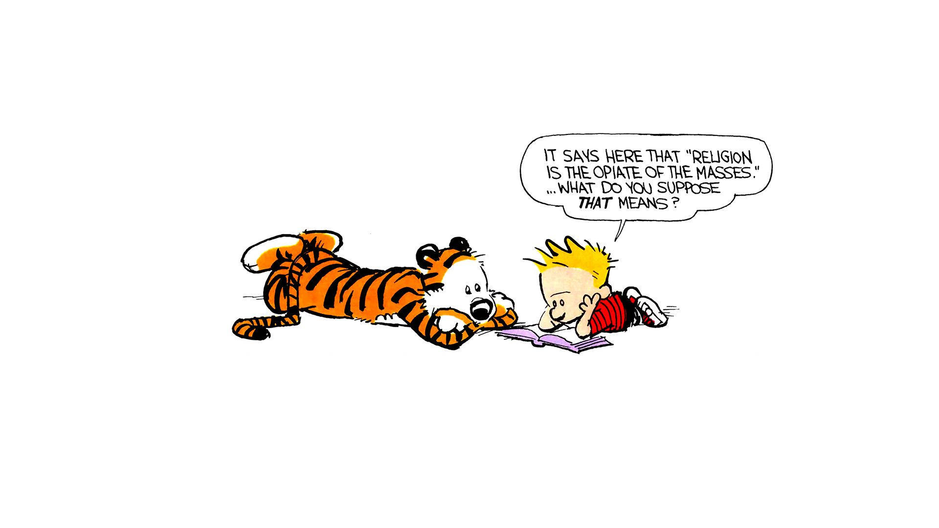 Calvin And Hobbes Reading Book Background