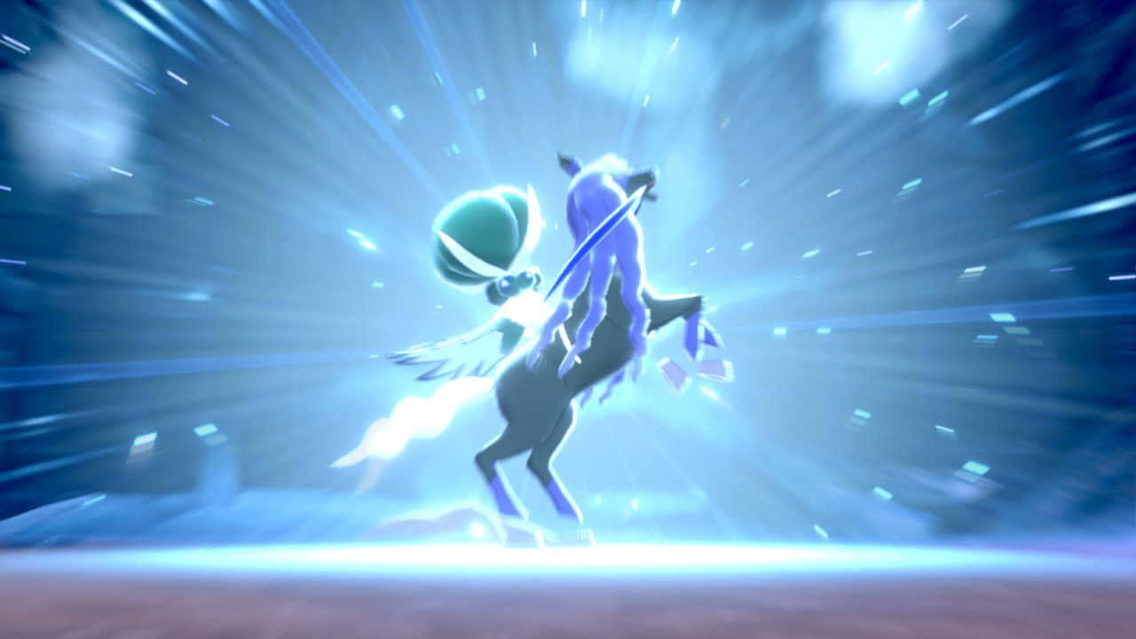 Calyrex On Spectrier Glowing 3d Image Background