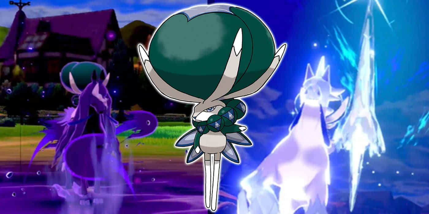Calyrex On Steed - A Formidable Combination In Pokemon Universe Background