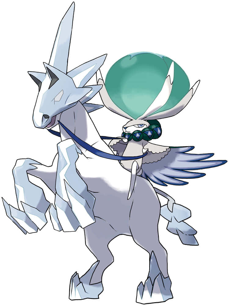 Calyrex With Loyal Steed Glastrier Background