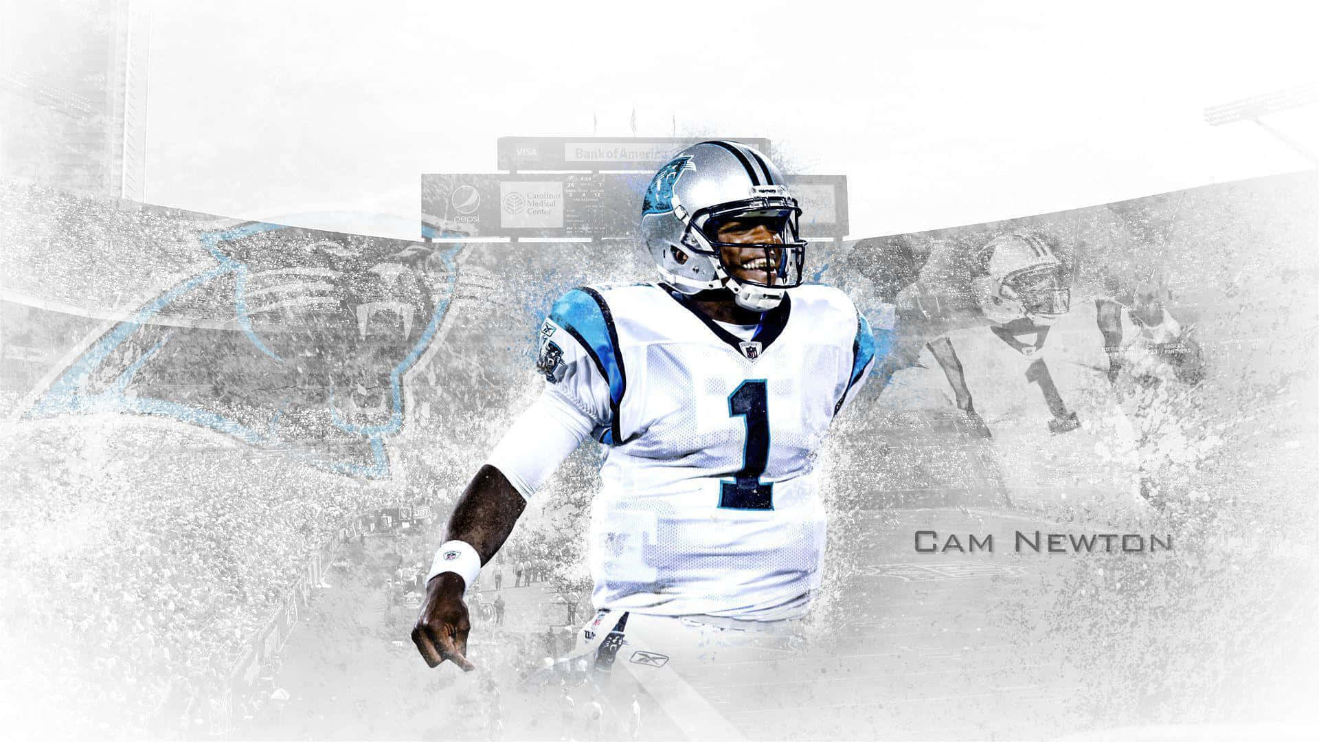 Cam Newton Waves To The Crowd After A Great Performance Background