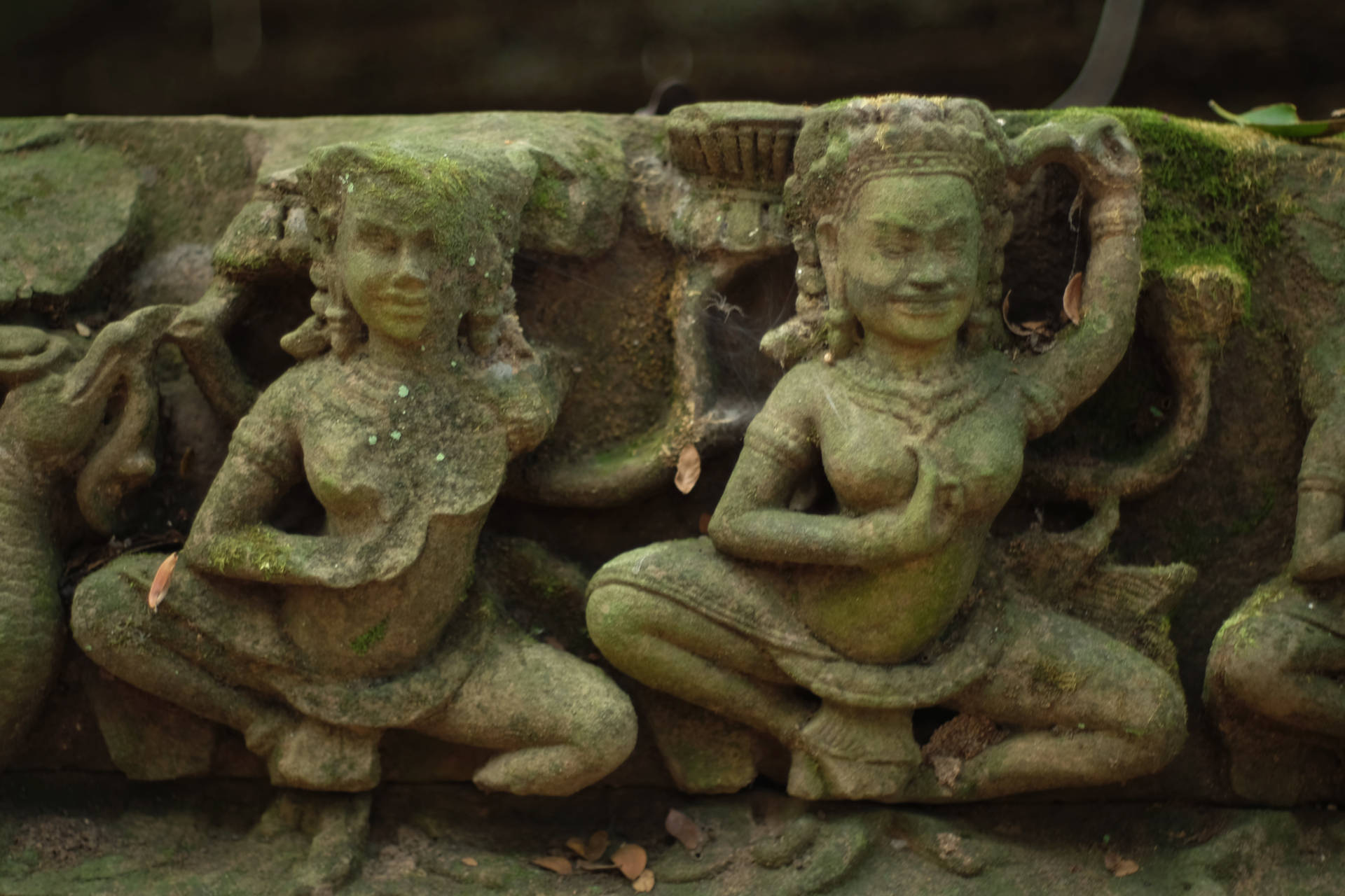 Cambodia Angkor Statue Background