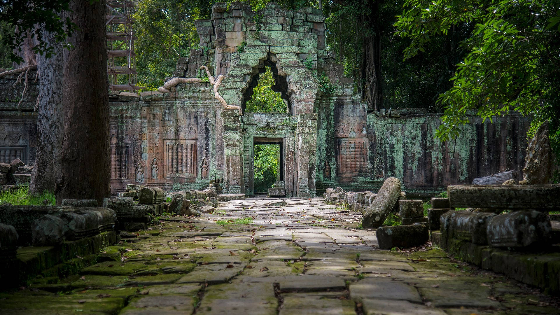 Cambodia Preah Khan Temple Background