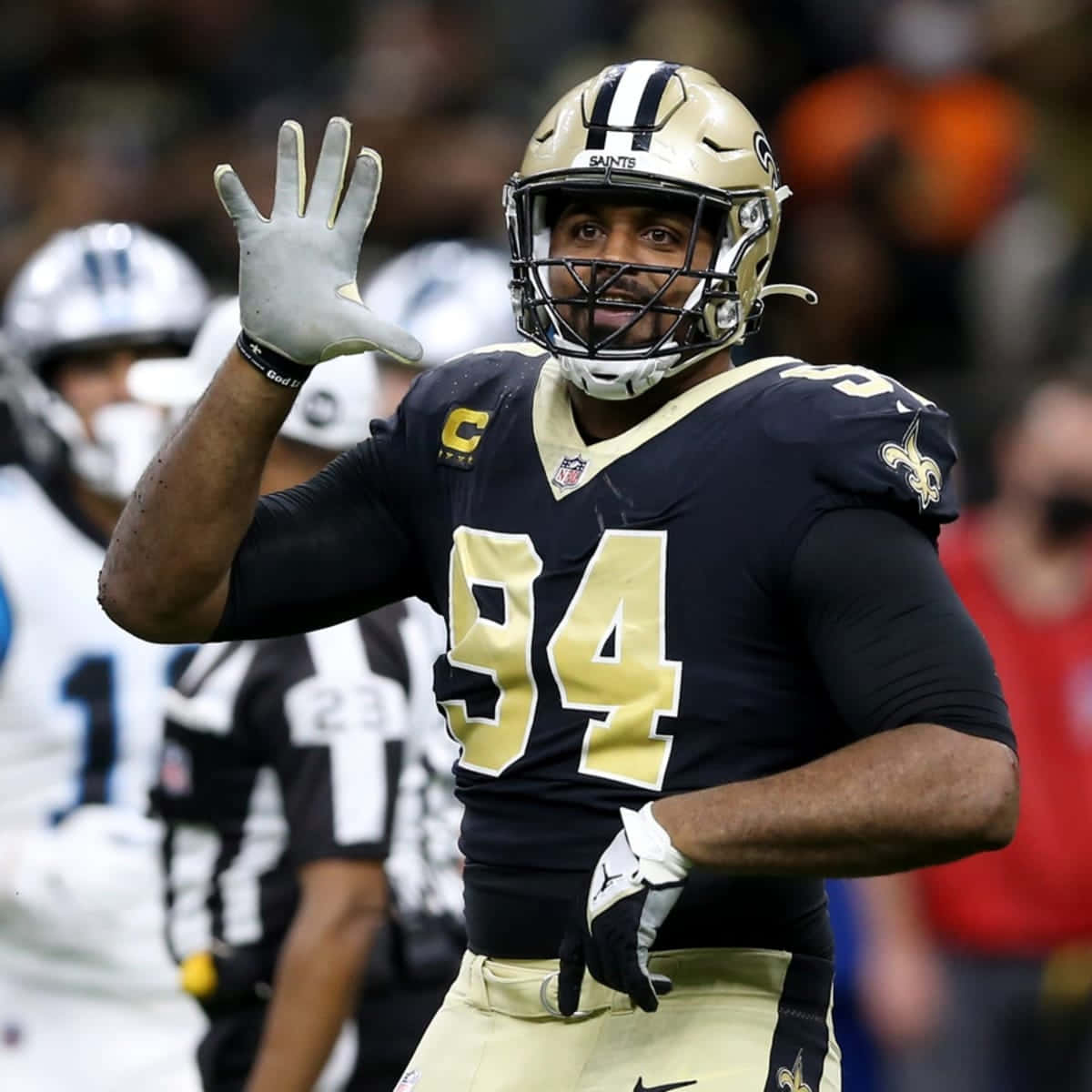 Cameron Jordan Waving Background