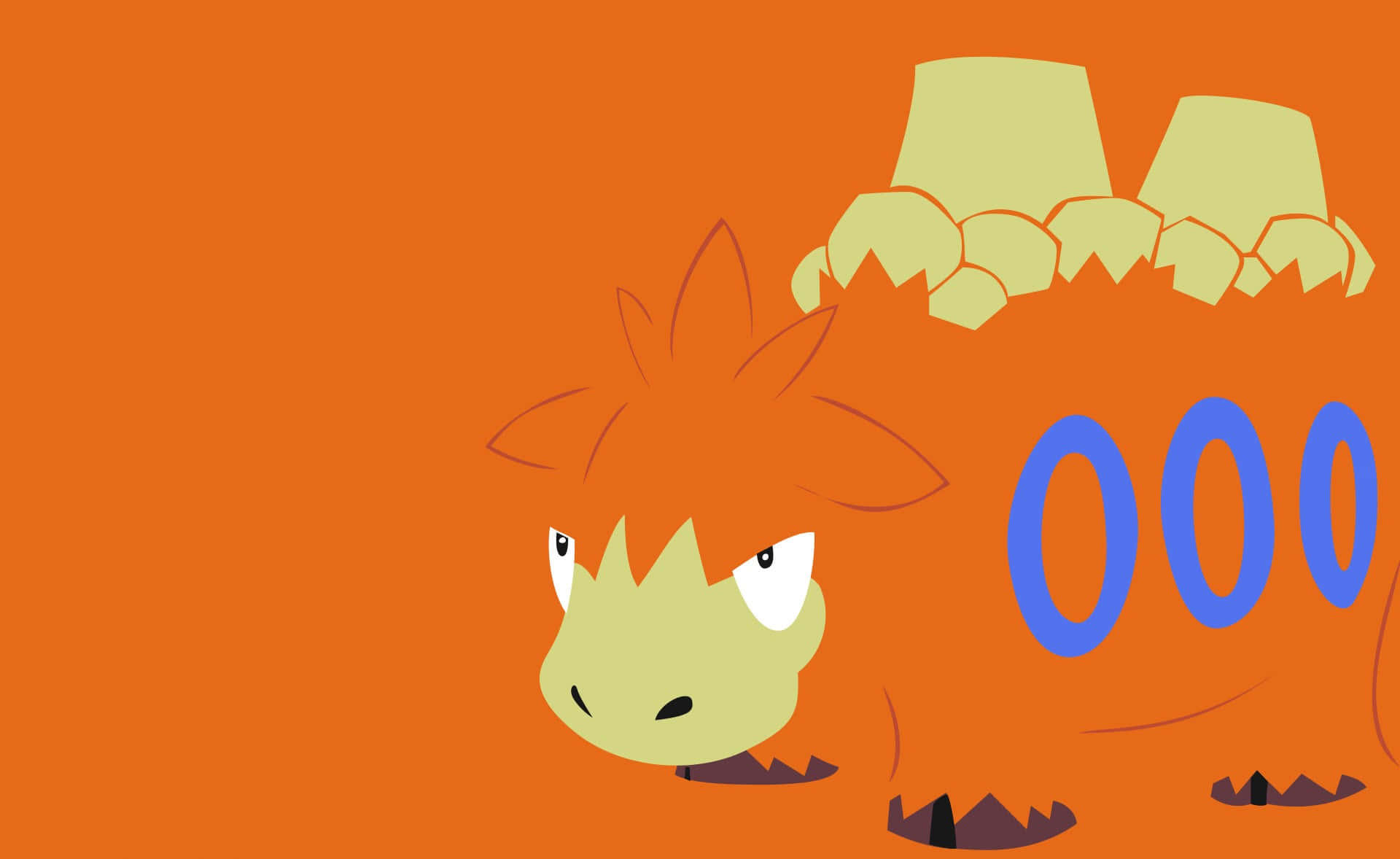 Camerupt Orange Minimalist Aesthetic Illustration Background