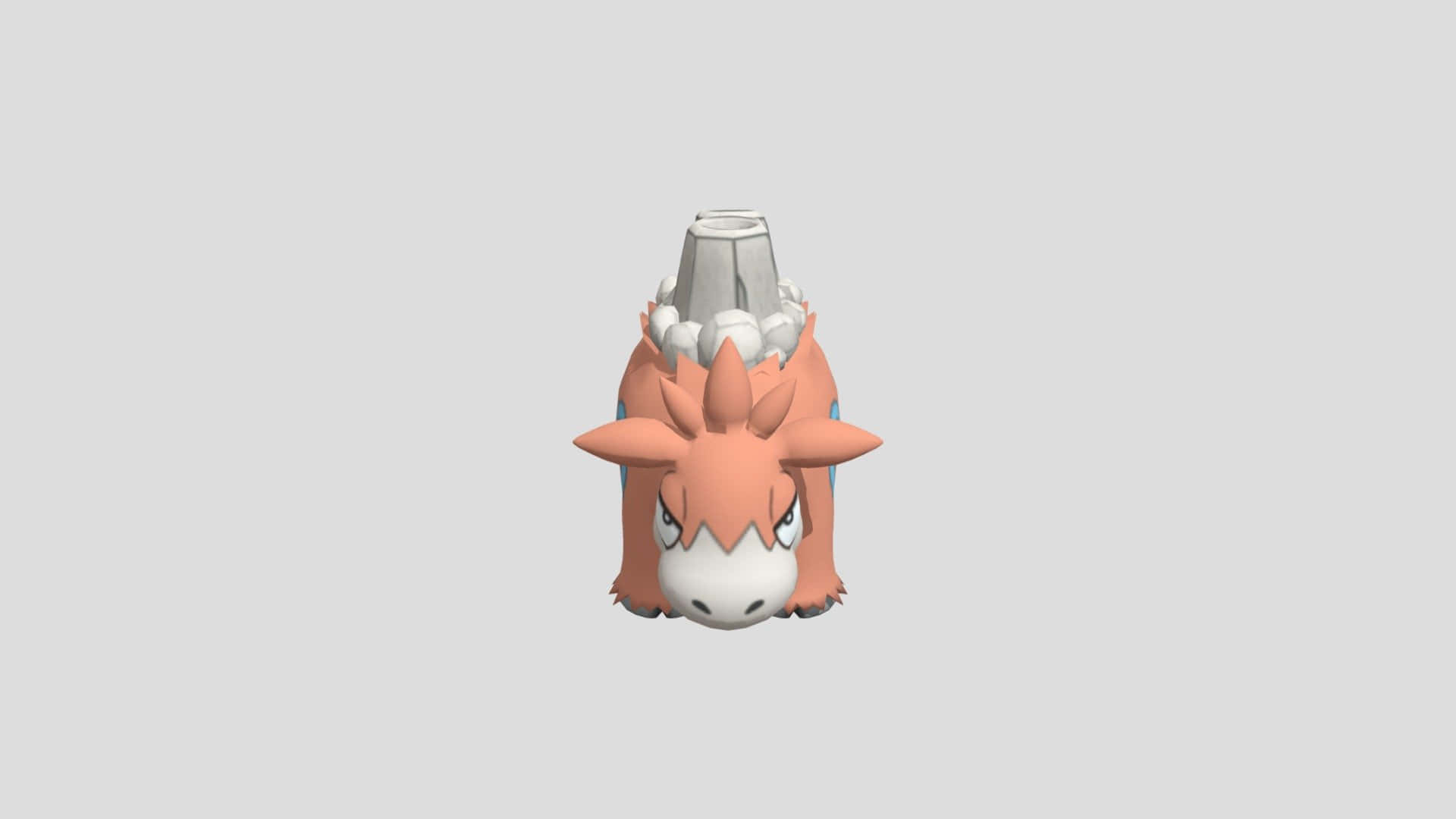 Camerupt Pokemon 3d Model Front View Background
