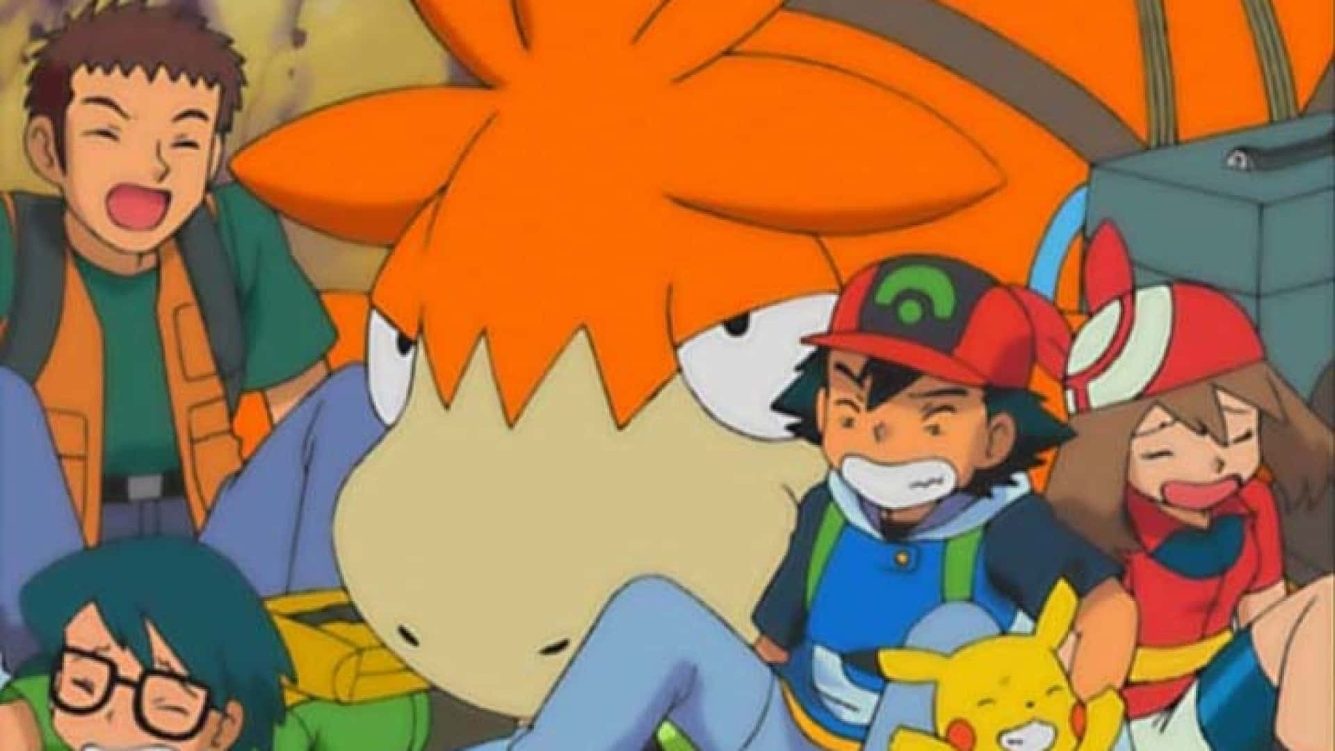 Camerupt With Pikachu And Pokemon Trainers