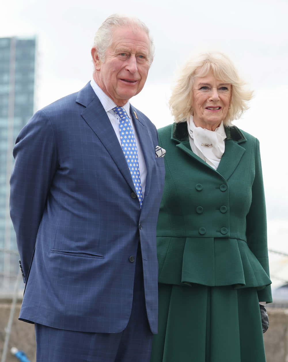 Camilla Standing Gracefully With Charles