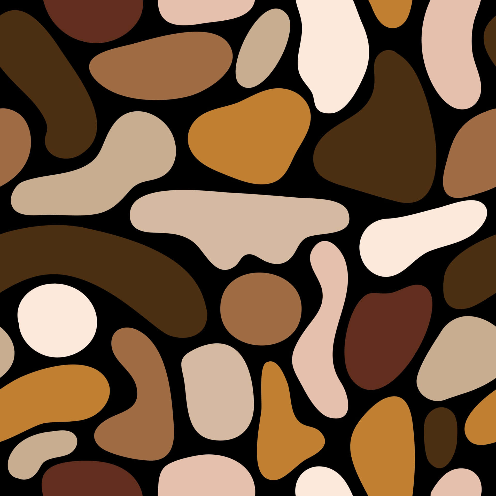 Camo Pattern With Oval Shapes Background