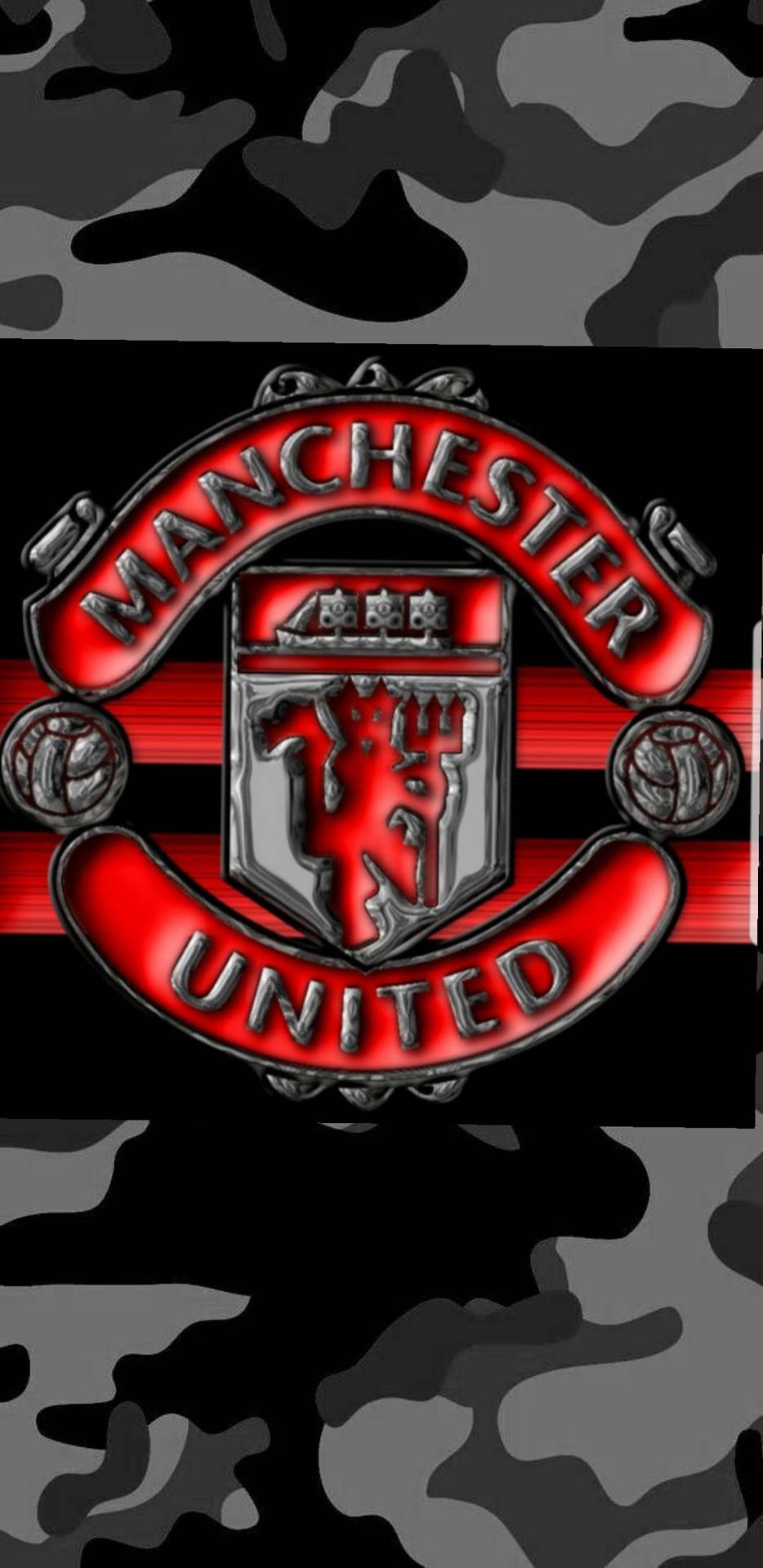 Camouflage And Manchester United Mobile Background