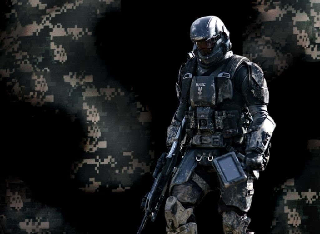 Camouflage Futuristic Soldier Military Desktop Background