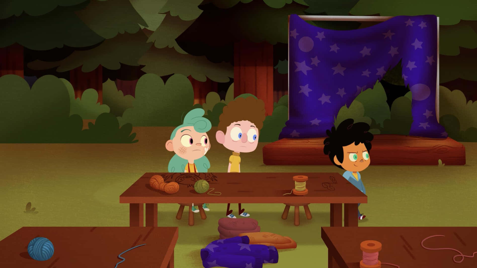 Camp Camp Crochet Making Background