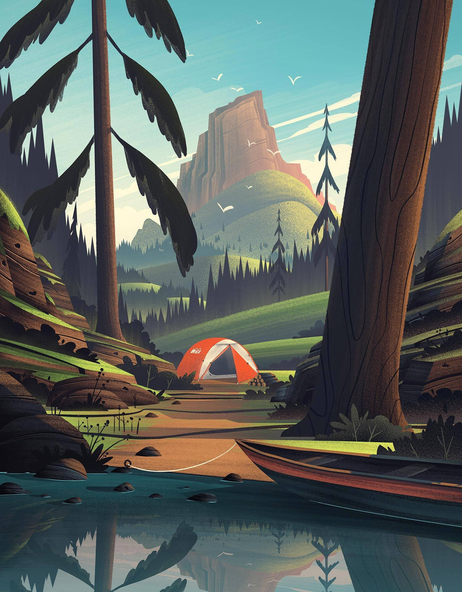 Camp Camp Forest Site Background
