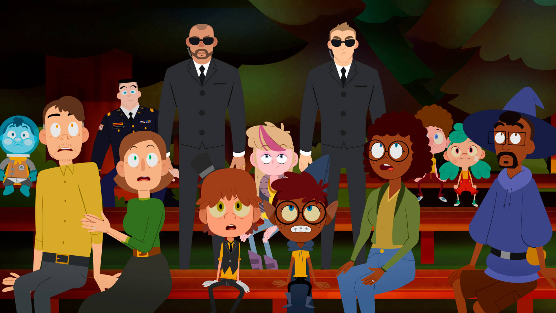 Camp Camp Kids And Parents Background