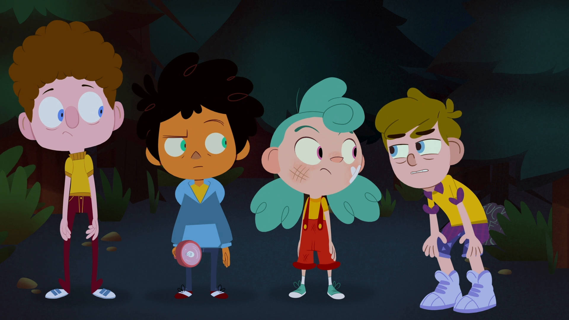 Camp Camp Kids In Dark Background