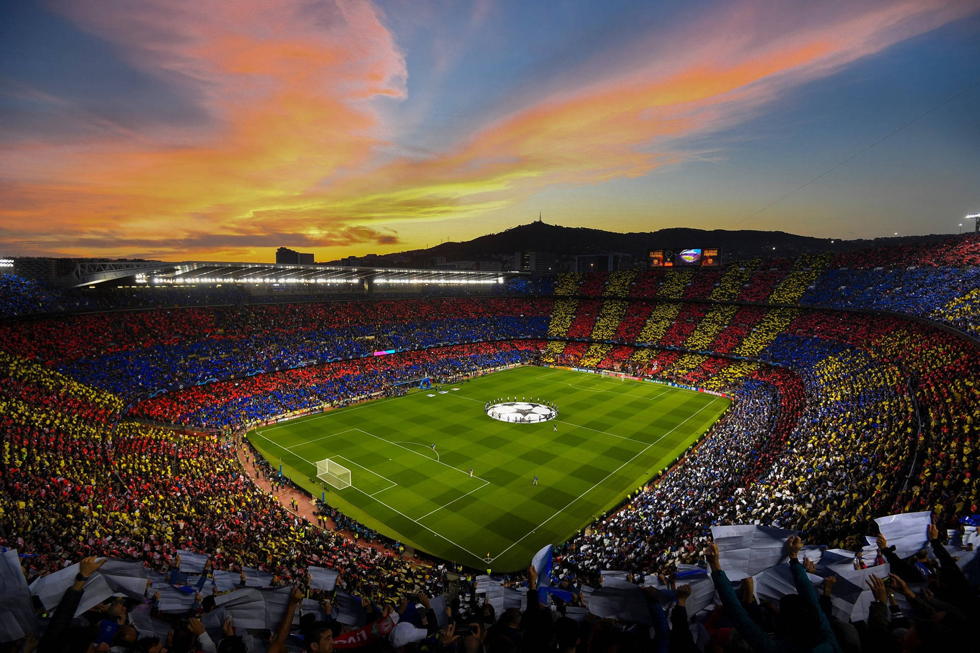 Camp Nou Football Stadium Background