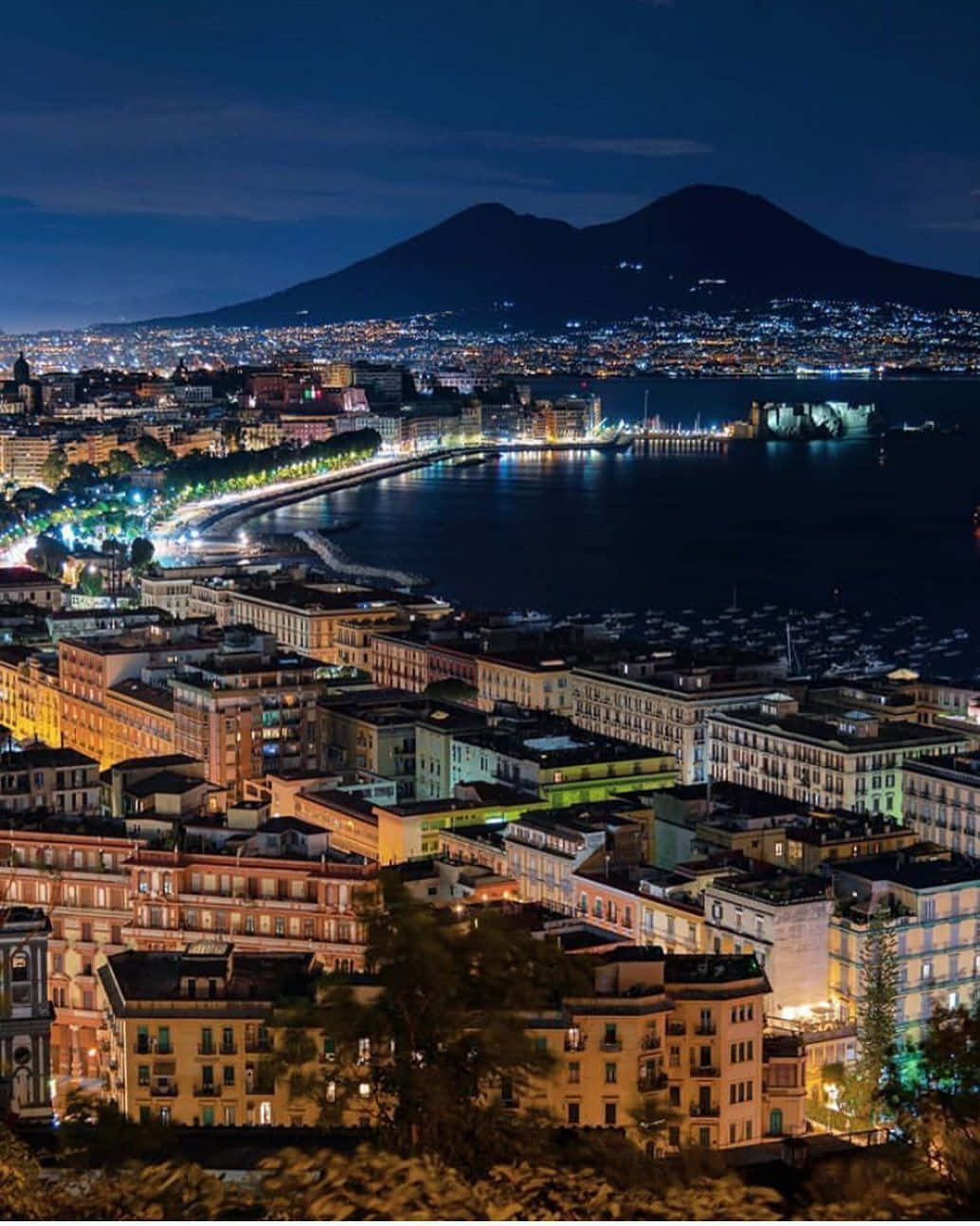 Campania Italy Mount Vesuvio Scenery Background