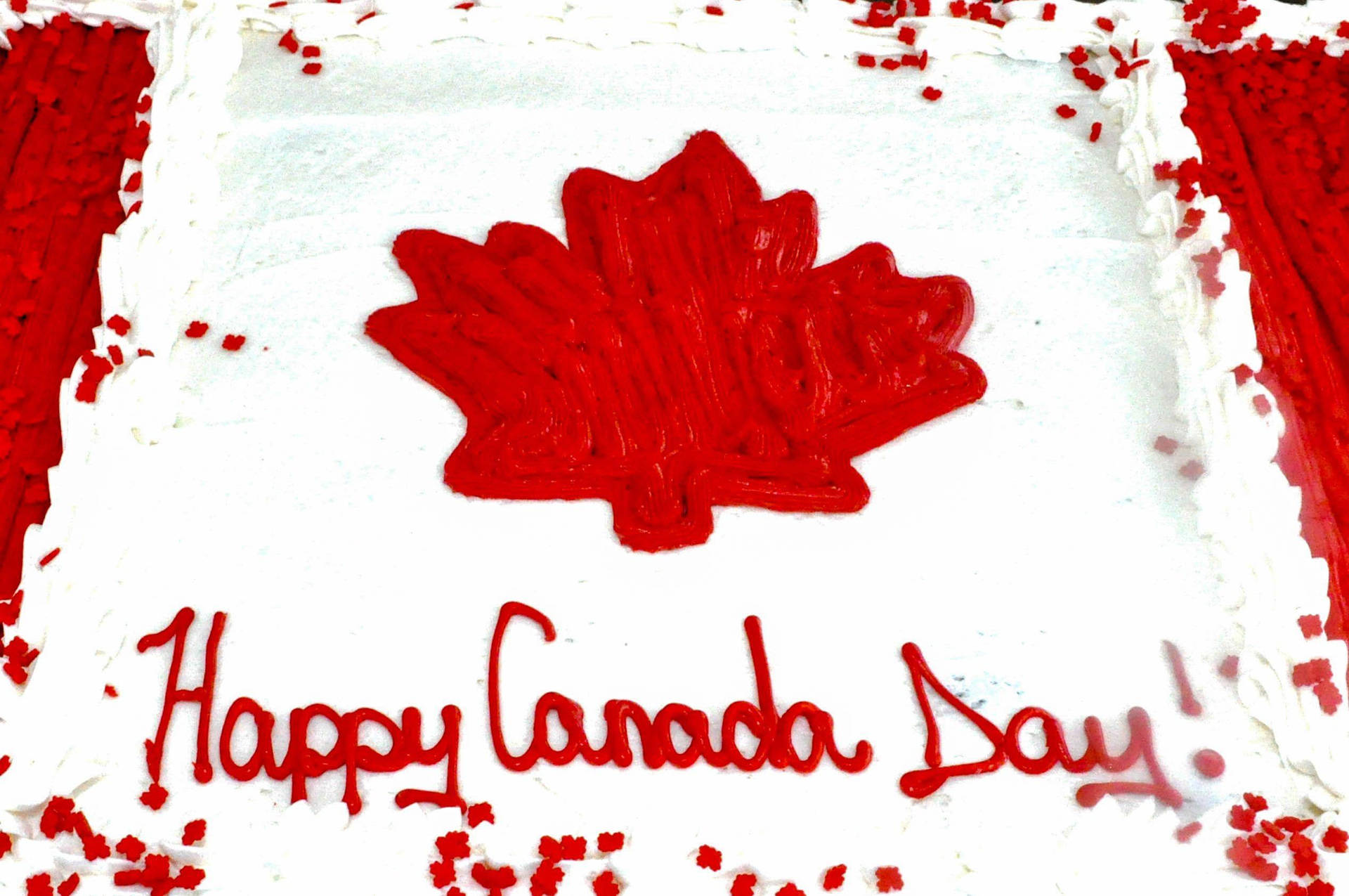 Canada Day Cake Background