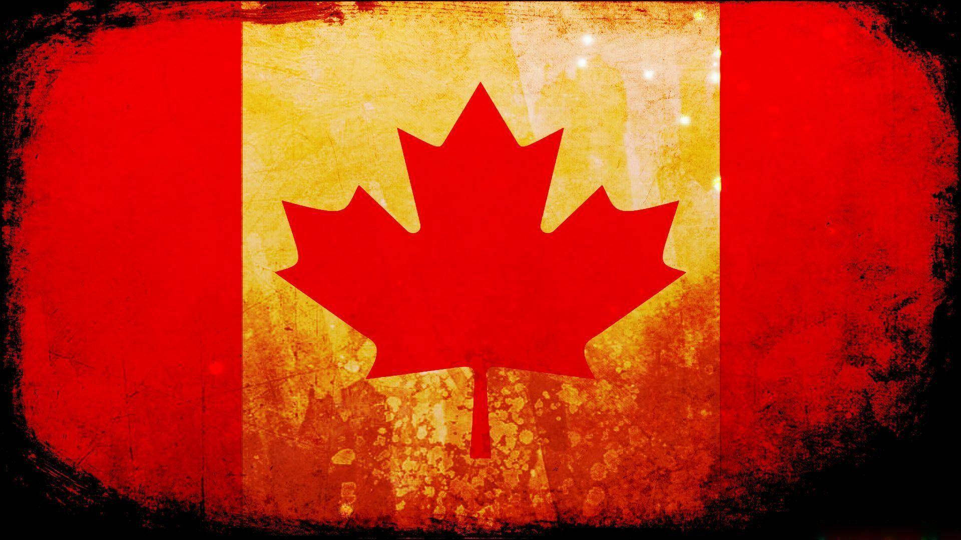 Canada Day Gold Flag Background