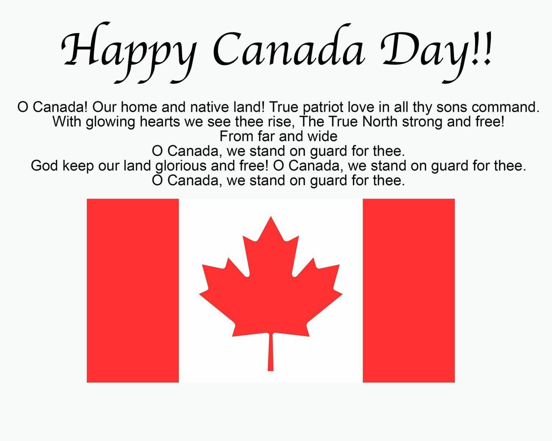 Canada Day National Anthem