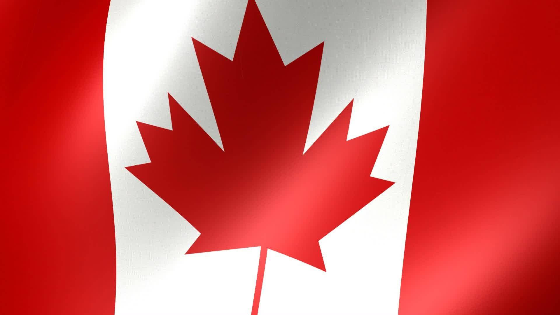 Canada Day Red And White Flag Background