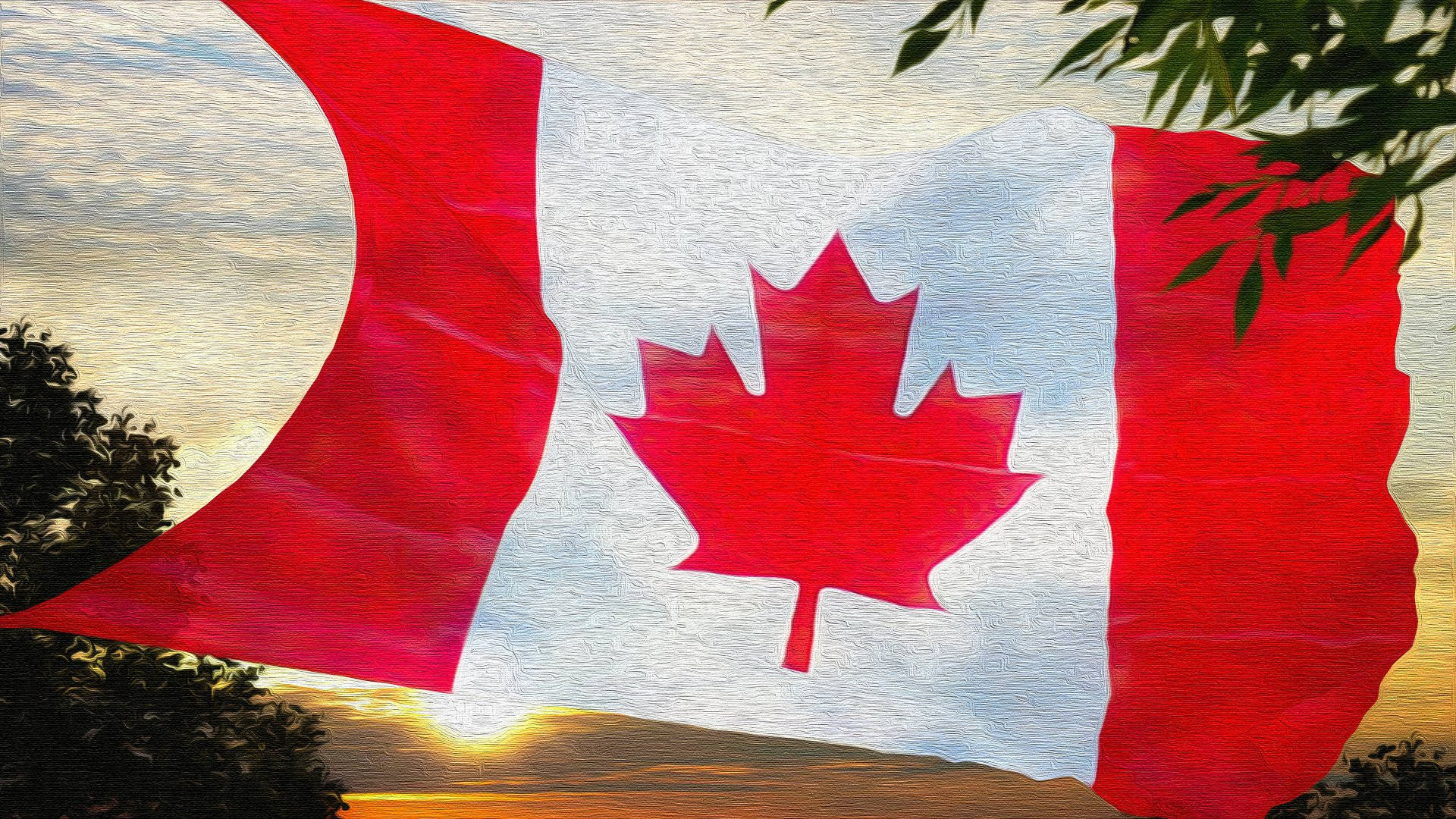 Canada Flag Painting