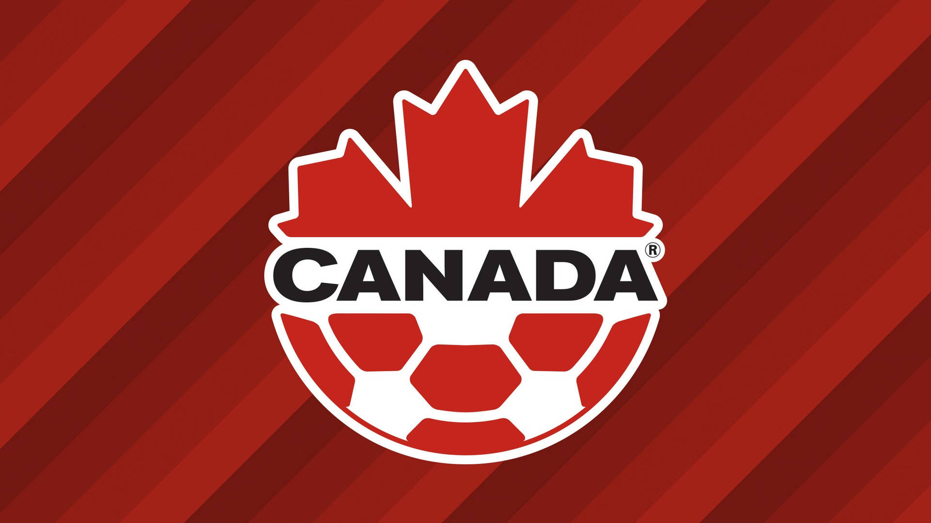 Canada National Football Team's Bold Red Logo Background