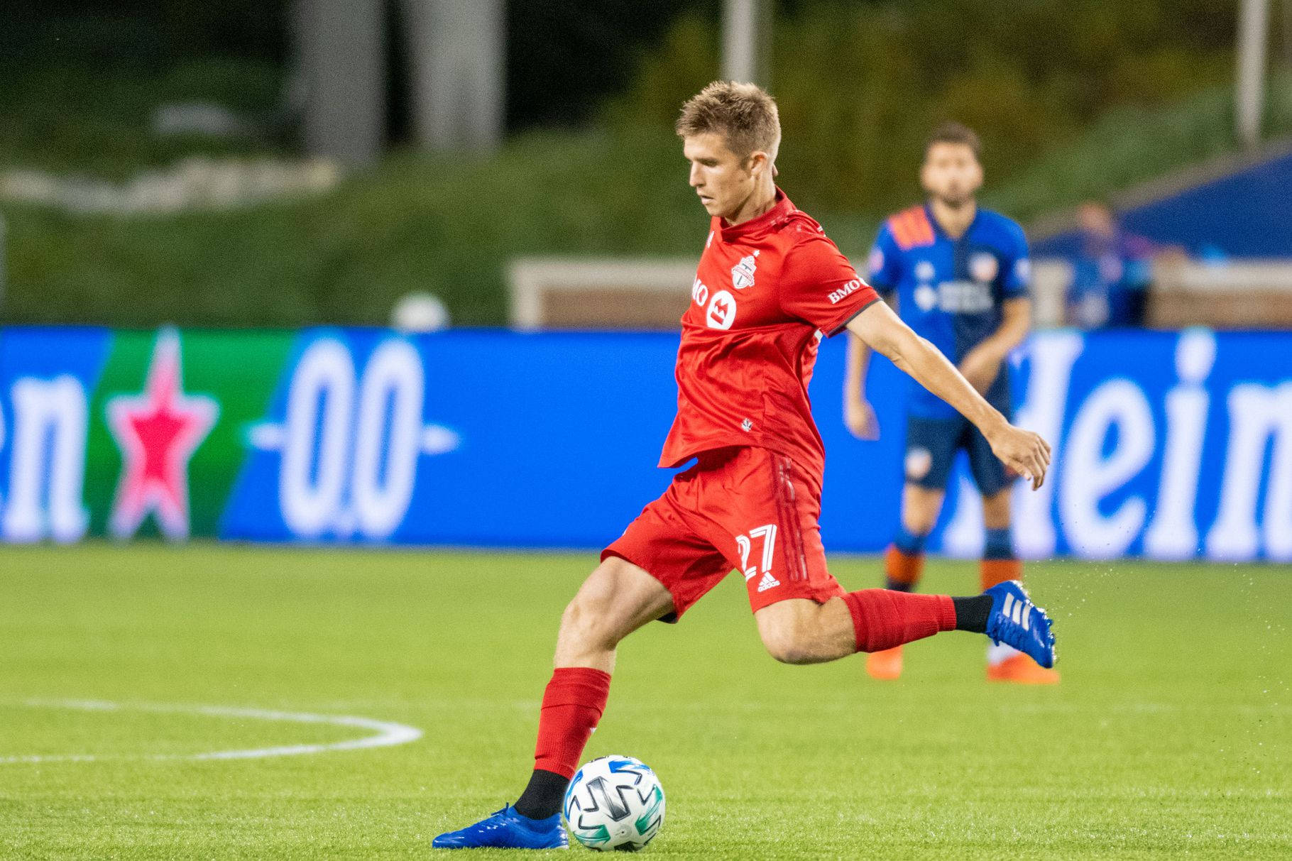 Canada National Football Team's Star Player, Liam Fraser In Action Background