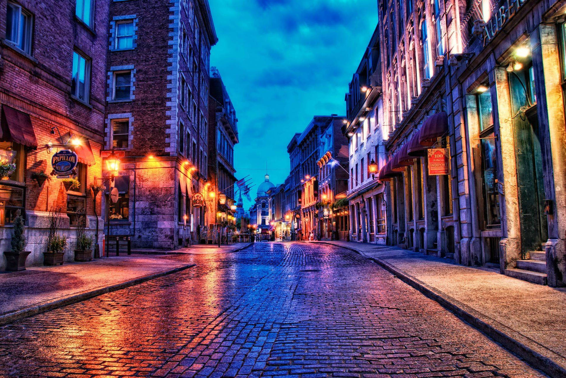 Canada Old Montreal Aesthetic Background
