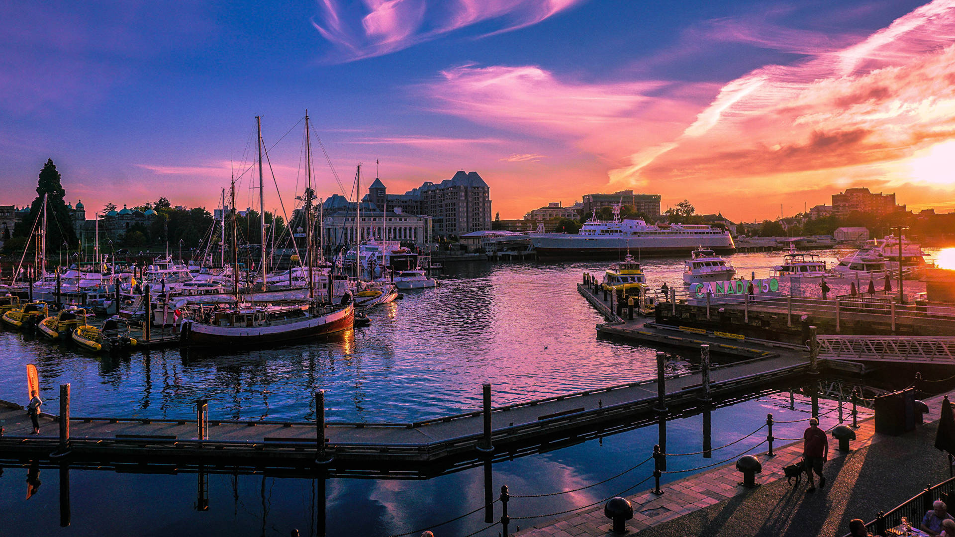 Canada Victoria Harbour Sunset