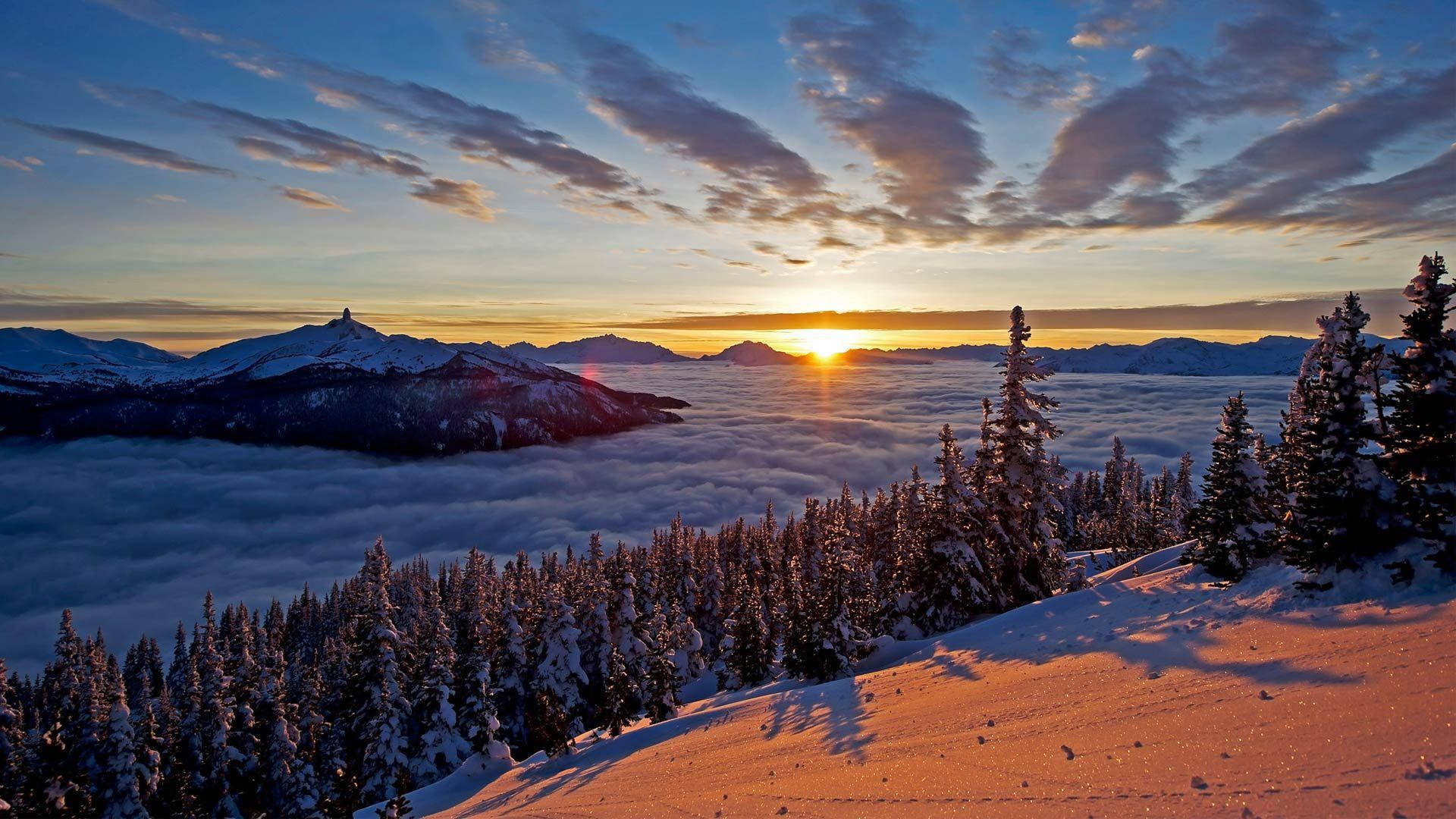 Canada Whistler Mountain Sunset